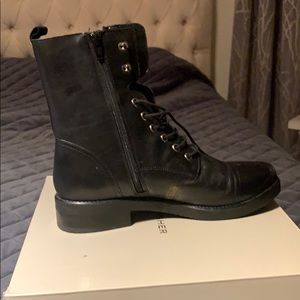 Marc Fisher black combat boots